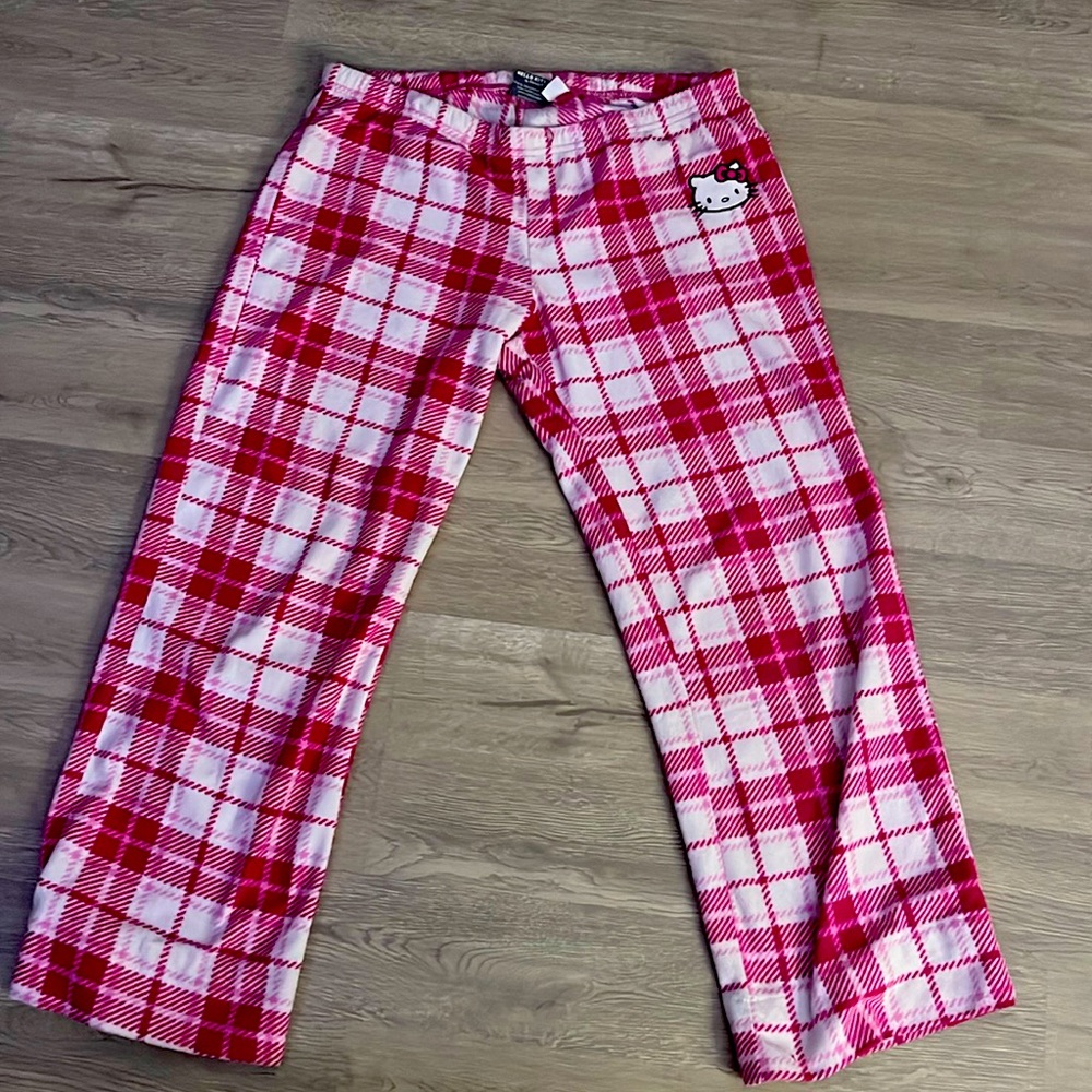 Pink Plaid Hello Kitty Pajama Pants